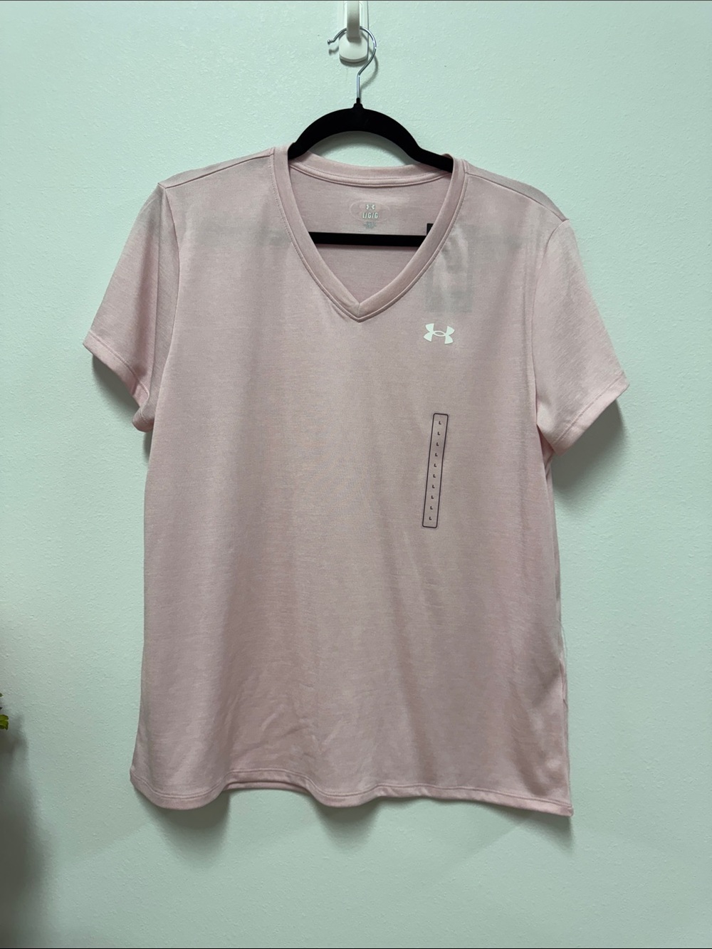 Under Armour Light Pink V-Neck Athletic Tee
